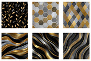 Silver and Gold Glitter Pattern, a Pattern Graphic by CreationArt (Thumbnail 2 of 7)