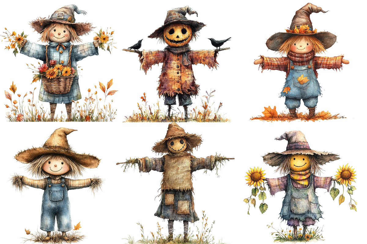 Scarecrow Clipart Autumn Fall, an Illustration by Designworld (Photo 4 of 5)