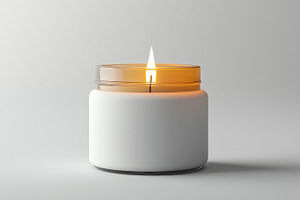 Minimalist candle jar mockup, a Background Photo by MistyDay
