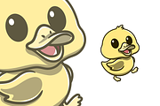 cute little duck walking cartoon, an Animal Illustration by garistipis (Thumbnail 2 of 2)