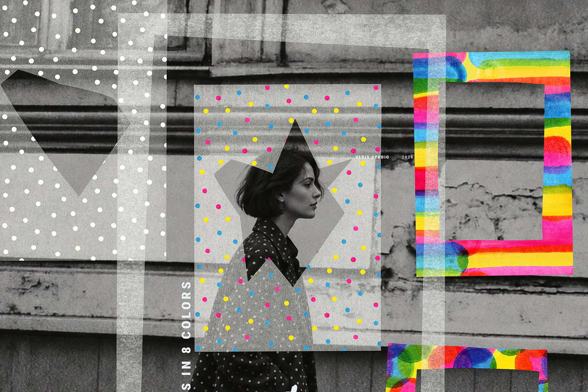Texture Paper Layers Patterns & Tape, a Texture Graphic by Veris Studio (Photo 4 of 17)