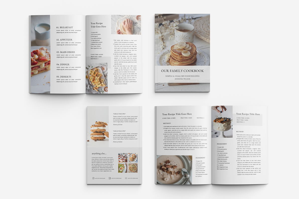 Cookbook Recipe Ebook Template, a Magazine Template by ShopRShop (Photo 9 of 10)