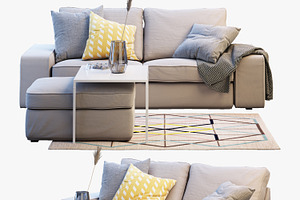 Two-seat sofa 2 3d model, a Furniture 3D Model by 3dmitruk