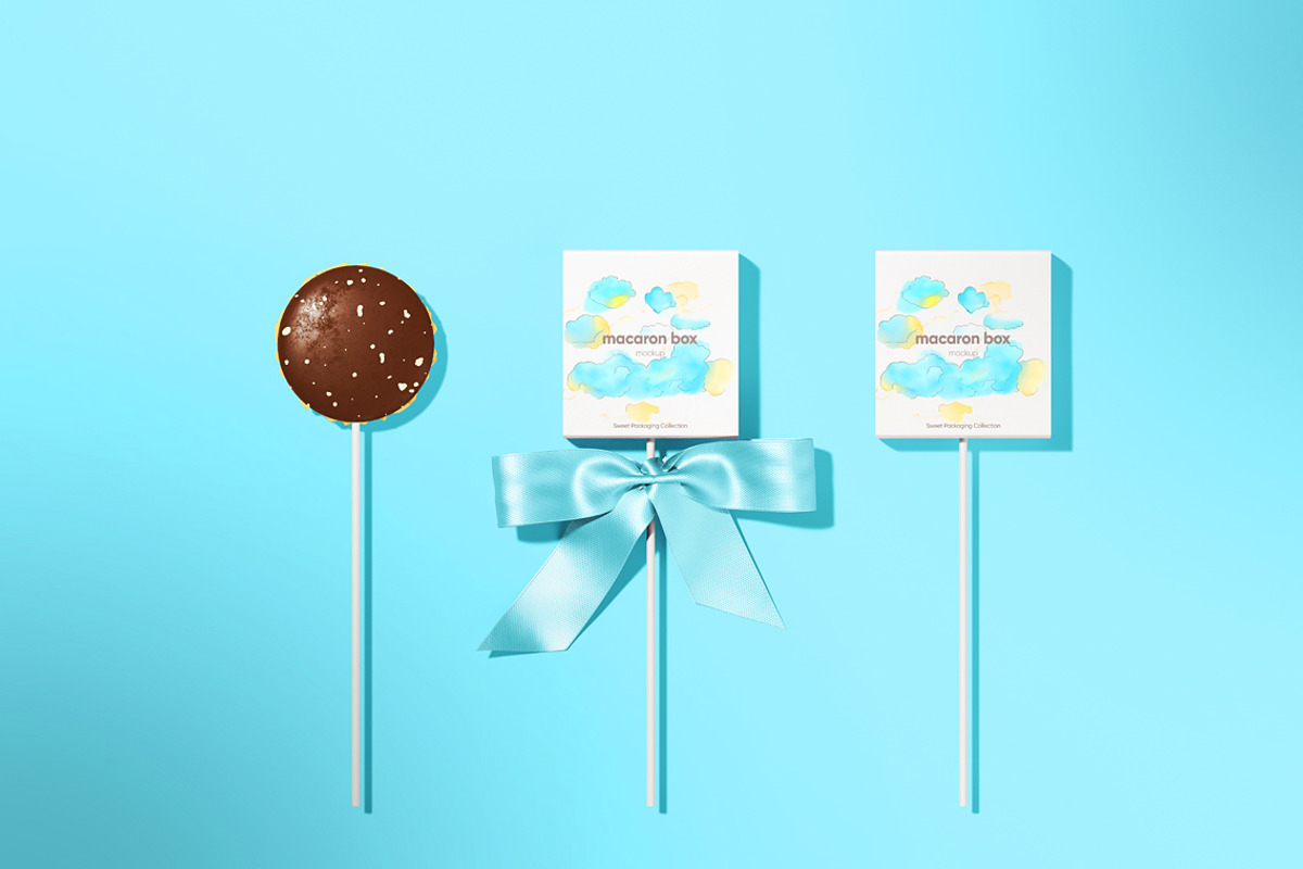 Macaron Box PSD Mockup, a Packaging Mockup by WebAndCat (Photo 9 of 9)