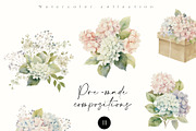 Hydrangea Watercolor Invitation Set, a Decorative Illustration by Sunshine Art (Thumbnail 5 of 13)