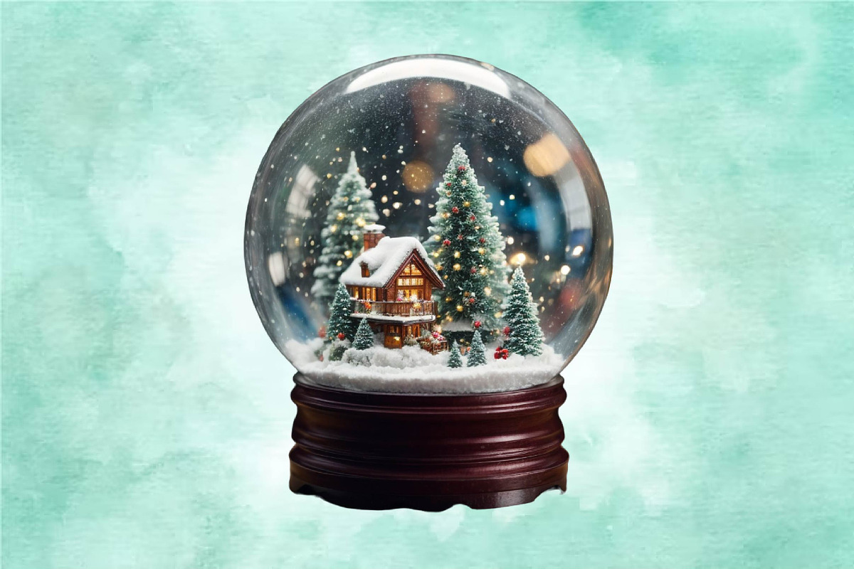 Christmas House In Snow Glob Clipar, a Seasonal Illustration by Craft Nest (Photo 4 of 5)