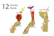 Zombie hands with bloody cocktails, a Graphic by Lucky Shop (Thumbnail 2 of 5)