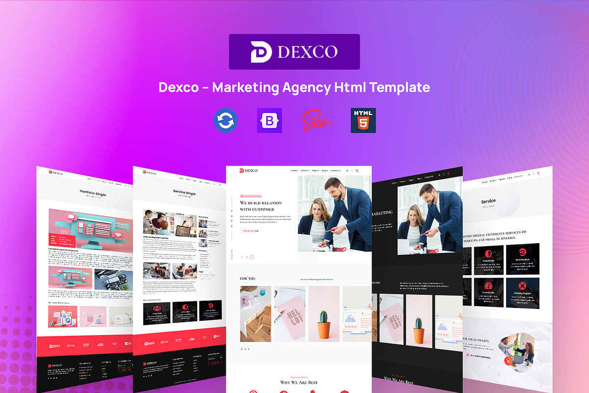 Dexco-Marketing Agency Html Template, a Bootstrap Template by Ordain IT