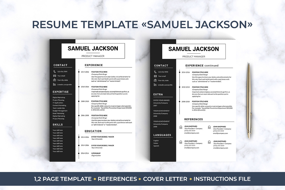 Best Selling RESUME BUNDLE / CV, a Resume Template by LevelUpResume (Photo 6 of 11)