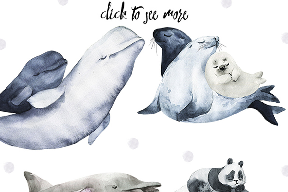 Love you Mommy-illustration set, an Animal Illustration by KatBranchArt (Photo 2 of 7)