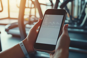 Tracking fitness progress at the gym, a Photo by Beautiful things