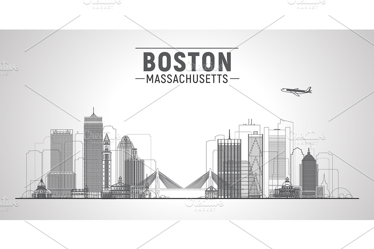 Boston Massachusetts skyline, an Illustration by Sky and glass (Photo 5 of 6)