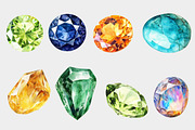 Watercolor Gemstones Bundle, an Illustration by The Best Digital Plaza (Thumbnail 2 of 3)