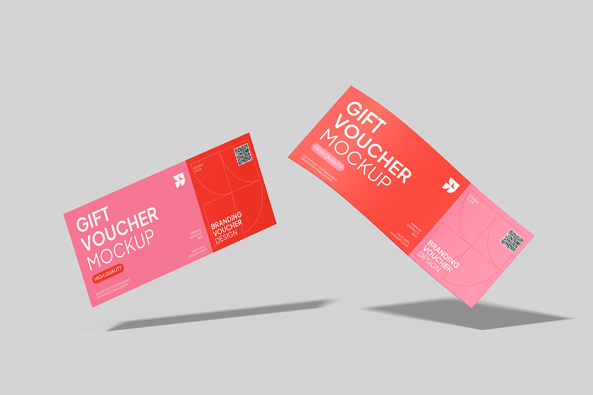 Gift Voucher Mockup, a Merchandise Mockup by Unerispace (Photo 4 of 4)
