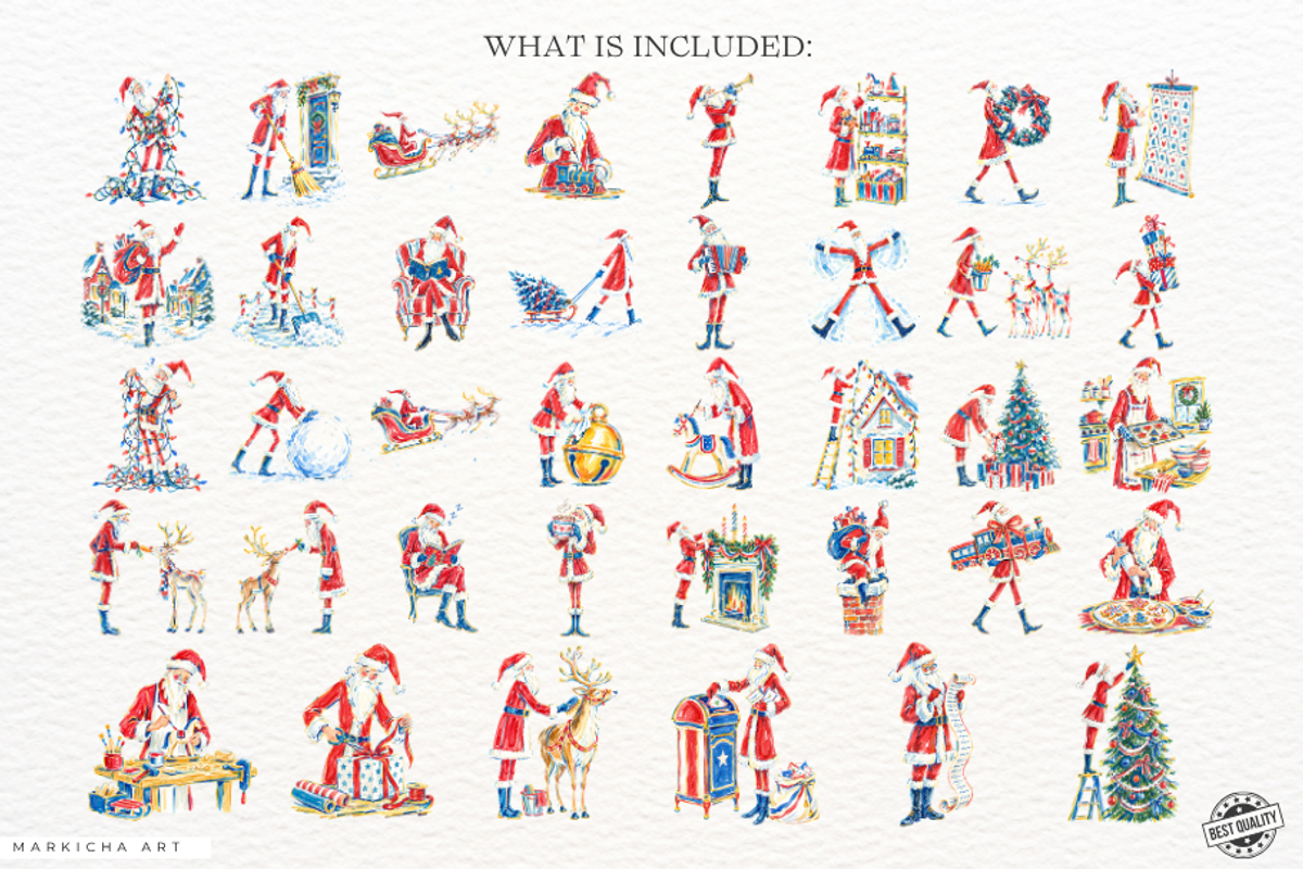 Quirky Santa PNG, a Seasonal Illustration by Markicha Art (Photo 4 of 5)