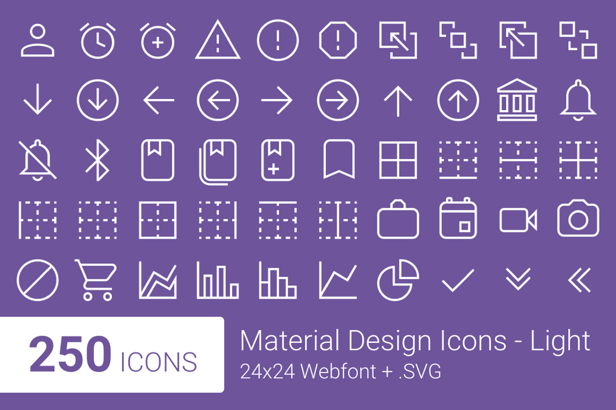 Material Design Icons - Light