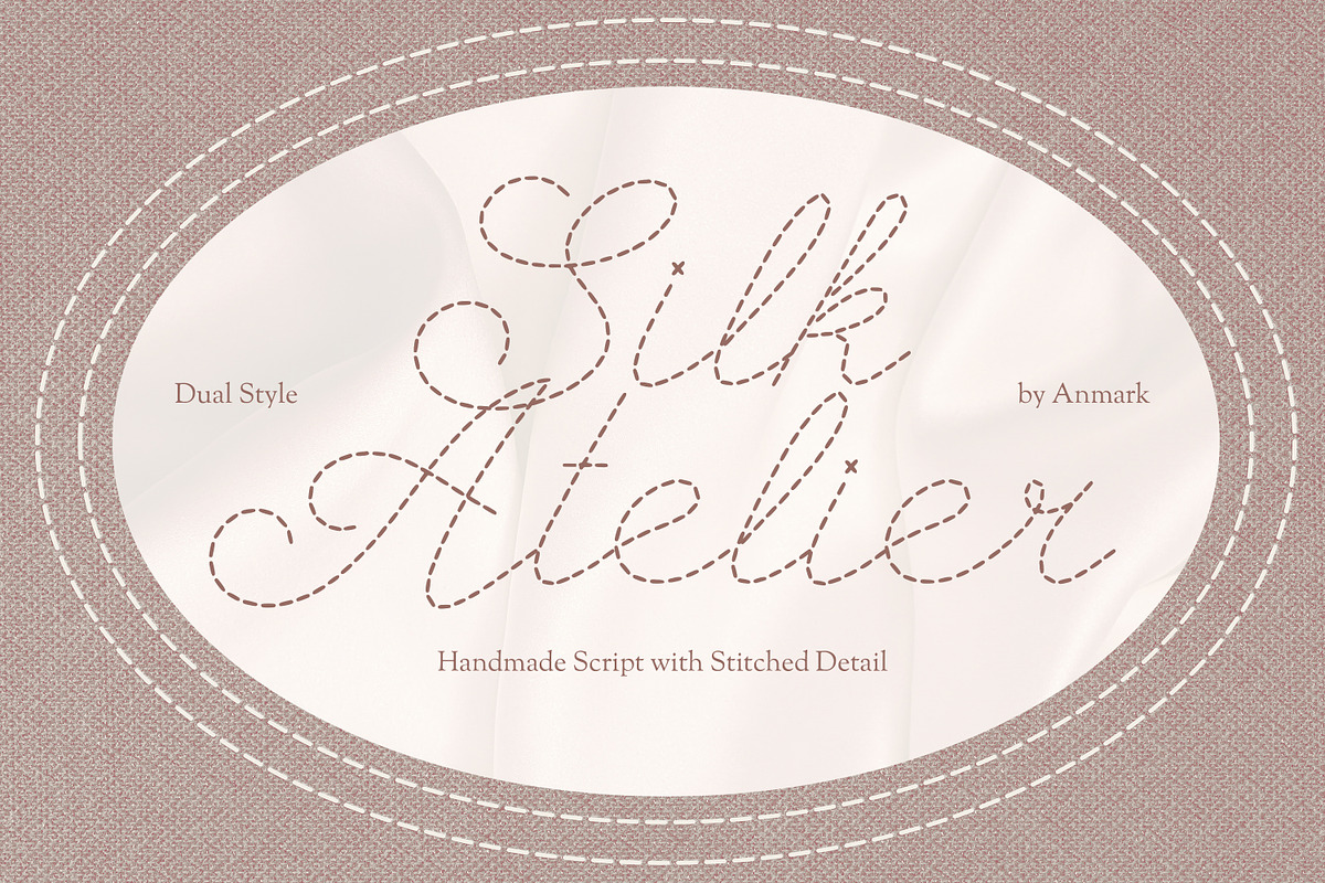Silk Atelier Line & Stitched Font
