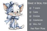 Christmas Cat Clipart Bundle, an Illustration by Pixels.Craft (Thumbnail 3 of 6)