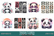 Cute Panda T-shirt Design Bundle, an Illustration by Sofia's Fashion (Thumbnail 2 of 3)