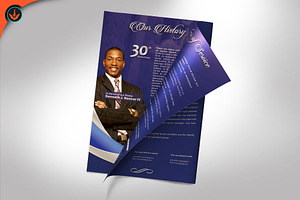 Blue And Silver Anniversary Program