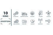 Advertising Line Icon Set, an Object Graphic by Aimagenarium@gmail.com (Thumbnail 3 of 3)