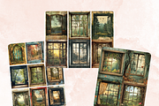 Forest Windows Collage Paper Kit, a Background Graphic by GiraffeCreative (Thumbnail 5 of 9)