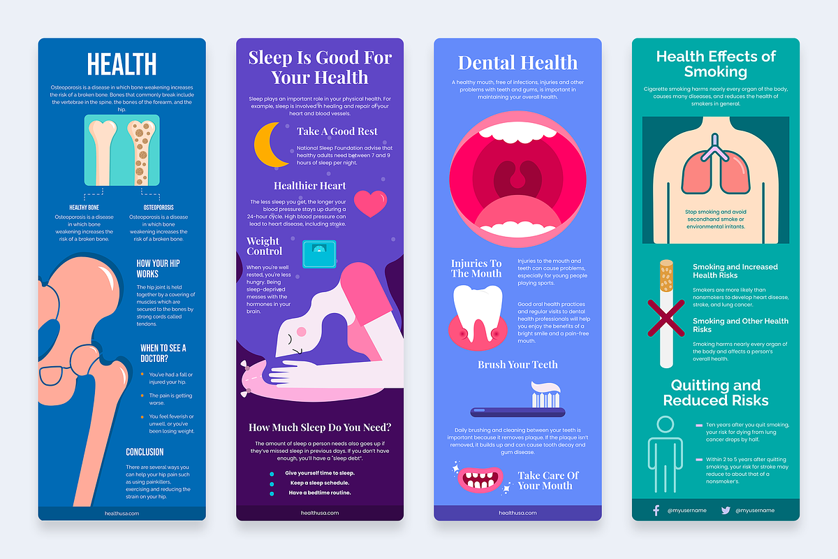 Health Infographics Template, a Presentation Template by Slidesmash