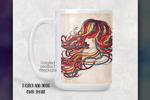 15oz White Mug Mockup