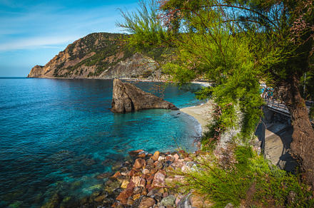 Stunning beach view from the hill, a Nature Photo by Alpine Dreams