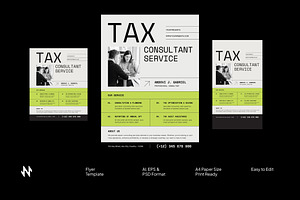 Tax Consultant Services Flyer, a Flyer Template by Neermana
