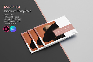 Media Kit Template InDesign & Canva, a Brochure Template by Template Shop