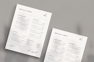 Minimal Restaurant Menu Template