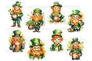 St.Patricks Day Leprechaun Clipart, a Seasonal Illustration by GlamArtZhanna (Thumbnail 3 of 6)