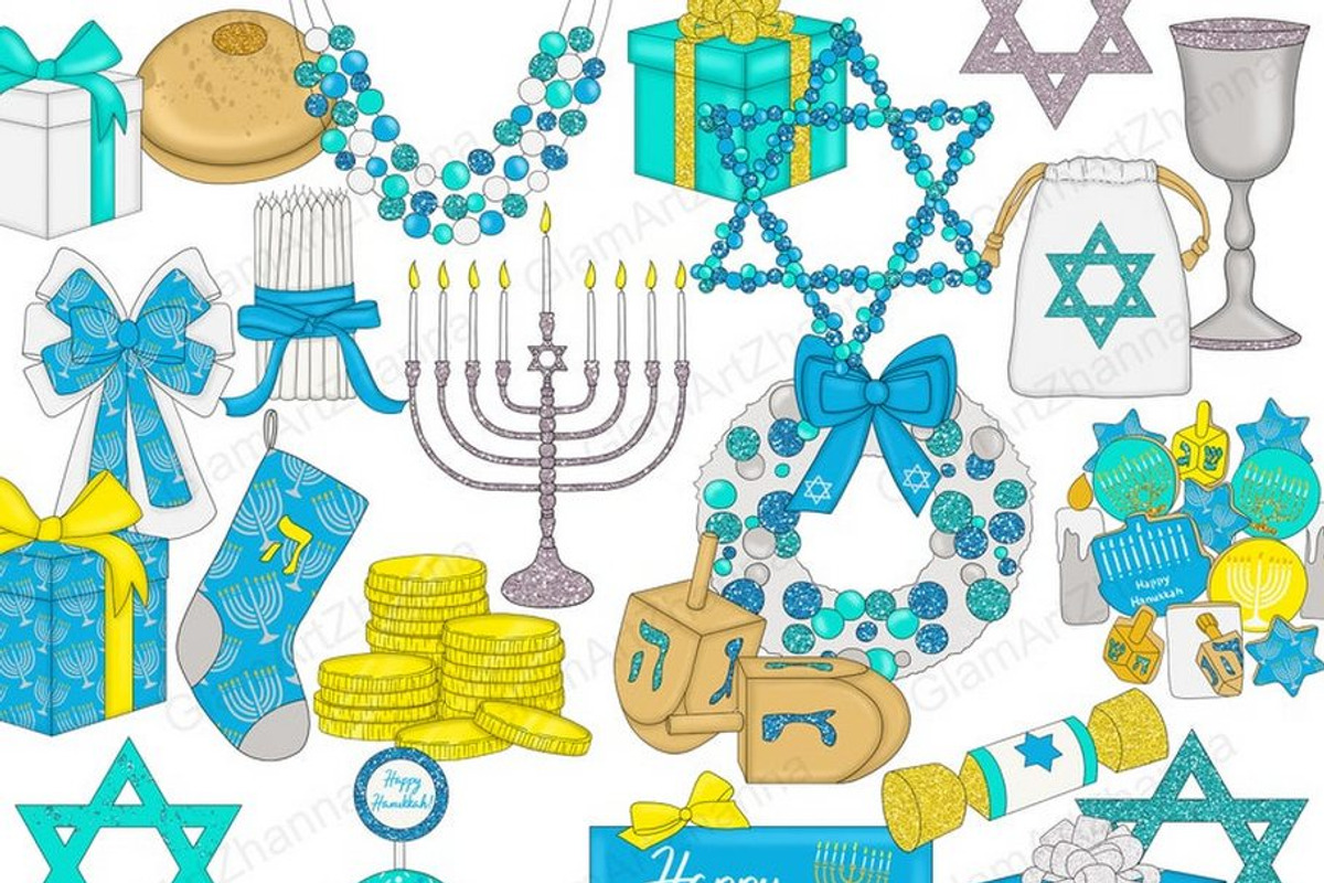 Hanukkah Clipart, an Illustration by GlamArtZhanna (Photo 2 of 2)