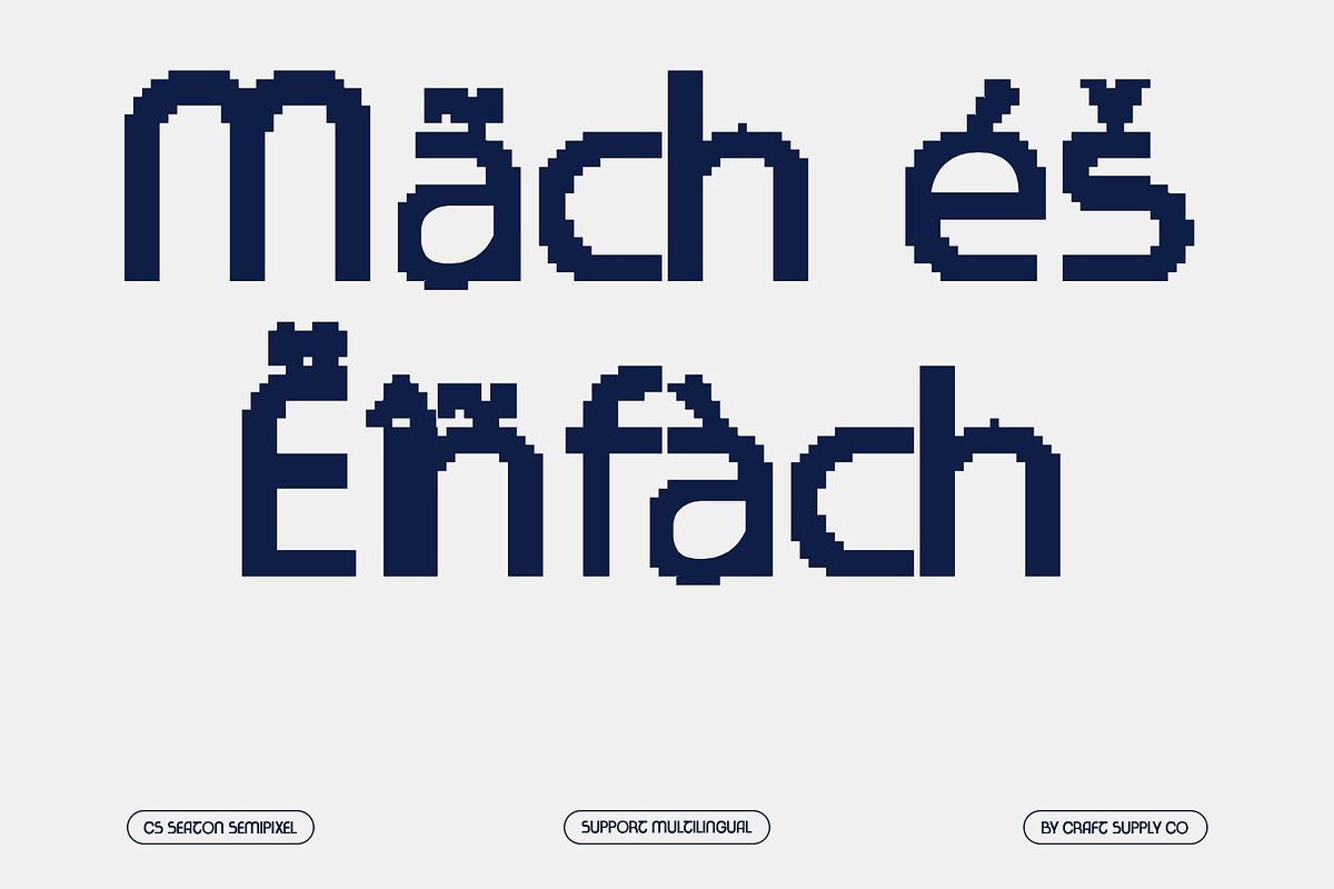 CS Seaton Semipixel, a Sans Serif Font by Craft Supply Co. (Photo 7 of 8)