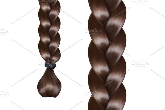French Braid Vector Icon