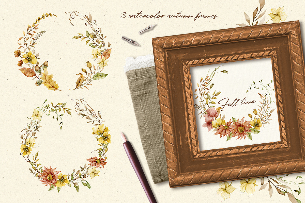 Fall time - watercolor collection, a Decorative Illustration by long summer (Photo 3 of 11)