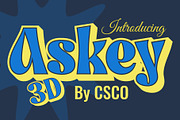Askey 3D, a Serif Font by Craft Supply Co. (Thumbnail 1 of 8)