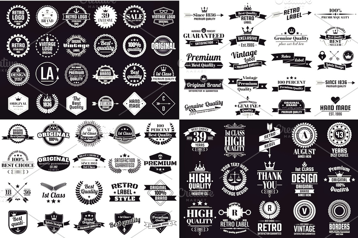 Vintage Logo Creation Kit, a Branding & Logo Template by Toonsteb (Photo 3 of 7)