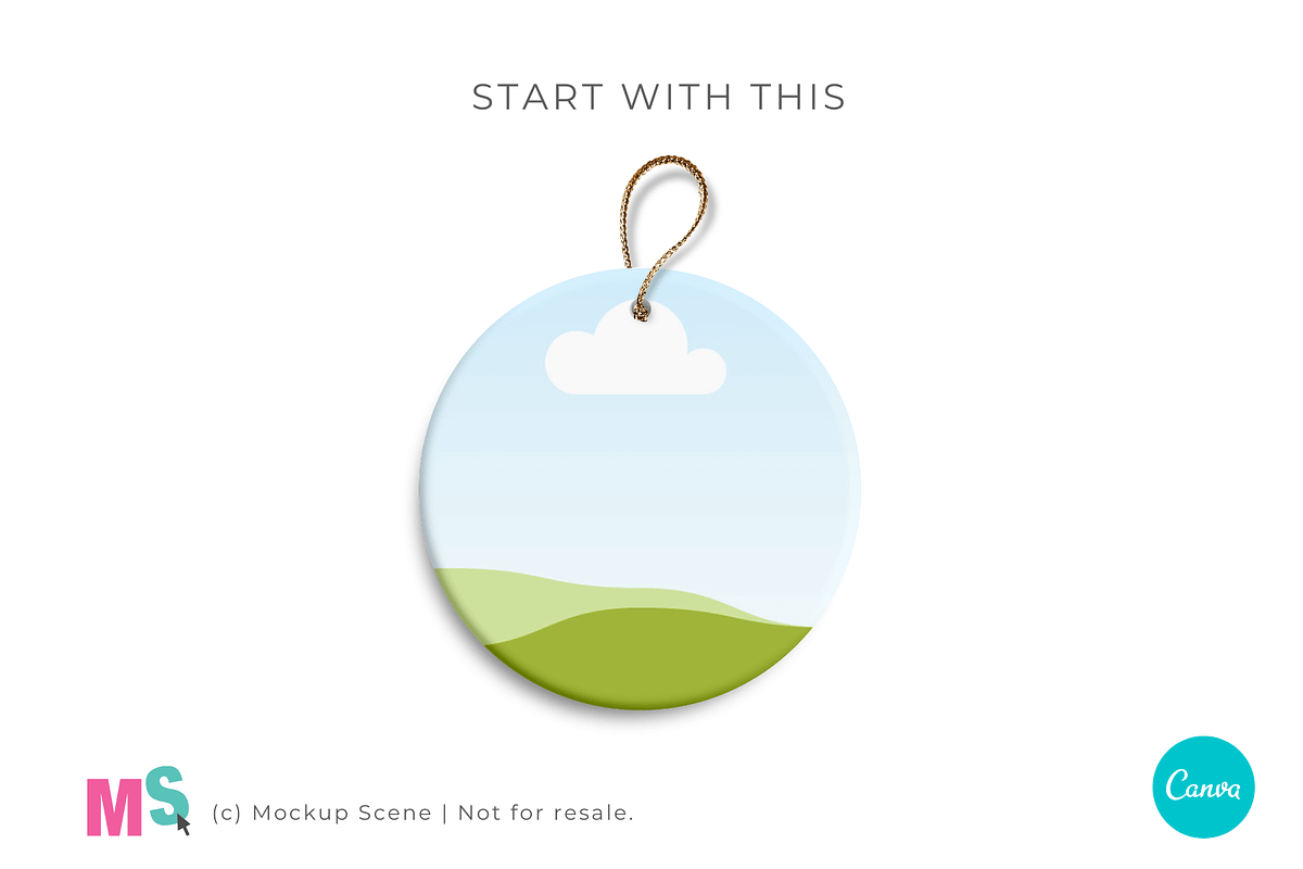 Round Ceramic Ornament Canva Mockup, a Mockup by Mockup Scene (Photo 8 of 15)