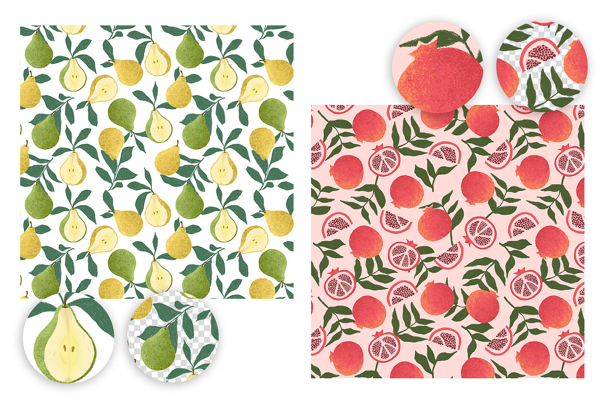 Hand drawn fruit Seamless pattern, a Pattern Graphic by CreativeChristiana (Photo 9 of 12)