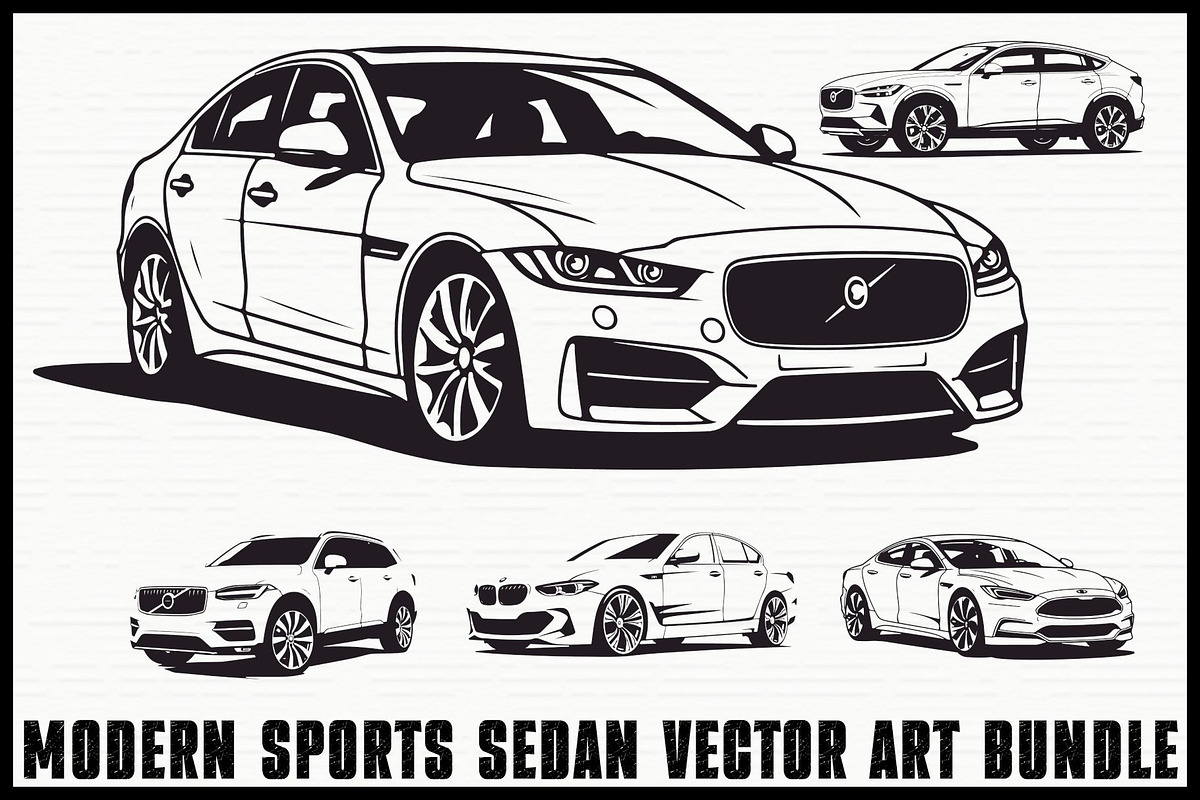 Luxury Sports Sedan Vector Clipart S, an Illustration by Designs_River (Photo 1 of 7)