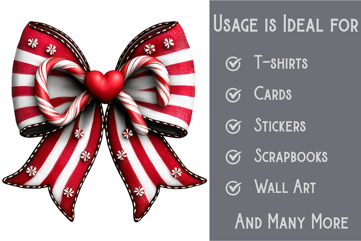 Christmas Bow Clipart Bundle, an Illustration by Pixels.Craft (Photo 3 of 6)