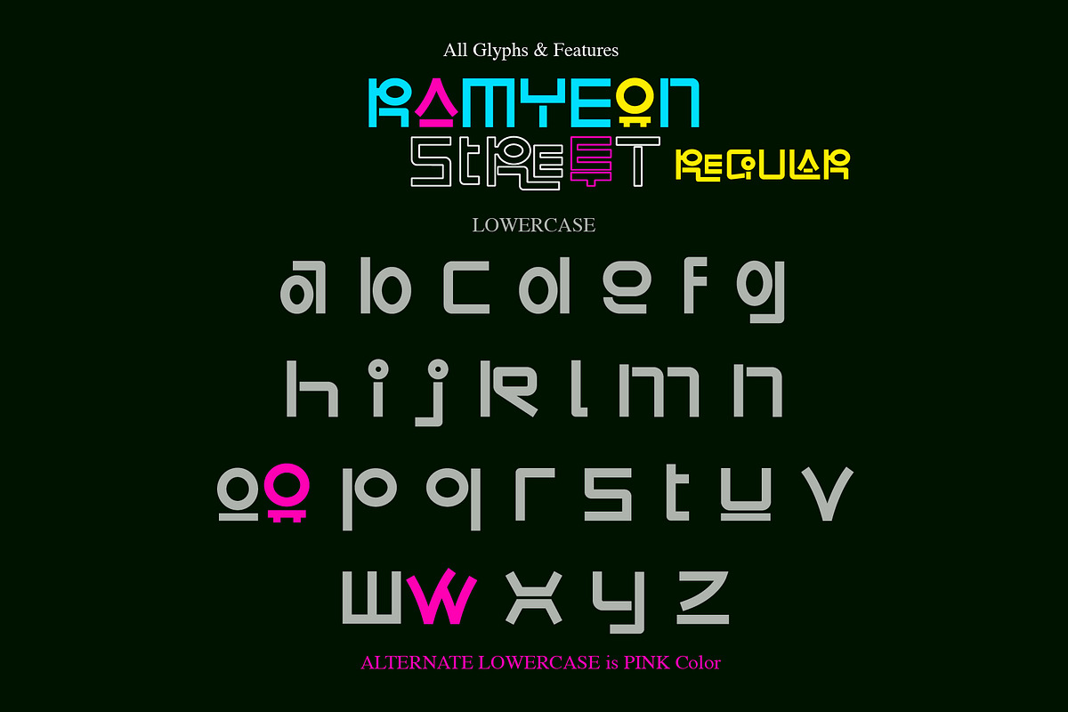 Ramyeon Street, a Symbol Font by BBtypeStudios (Photo 16 of 25)