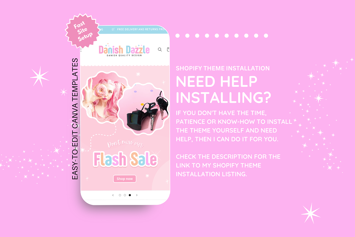 Danish Dazzle Shopify Theme, a Shopify Template by SunshineStudioBoutique (Photo 8 of 10)