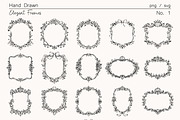 Hand Drawn Vintage Floral Frames, an Object Graphic by DreamoraArt (Thumbnail 4 of 9)