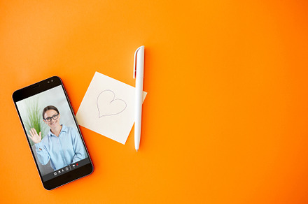 video call online feedback expert hello on phone, a Business Photo by Photo Drive Studio