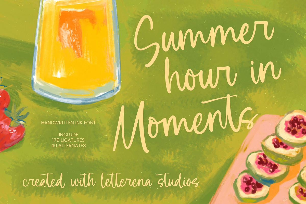 Summer Moments Handwritten Ink Font, a Script Font by Letterena Studios Script (Photo 1 of 10)
