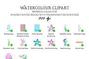 Mermaid tail clipart, nursery, a Decorative Illustration by CommercialCliparts (Thumbnail 3 of 3)