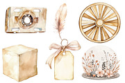 Boho Beige Watercolor Planner, an Illustration by Designworld (Thumbnail 2 of 6)